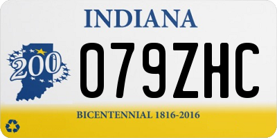IN license plate 079ZHC