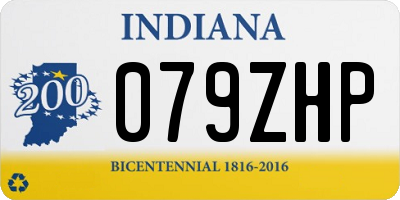 IN license plate 079ZHP