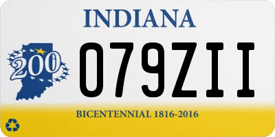 IN license plate 079ZII