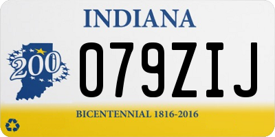 IN license plate 079ZIJ