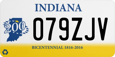 IN license plate 079ZJV