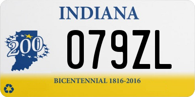 IN license plate 079ZL