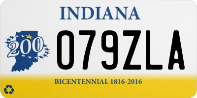 IN license plate 079ZLA