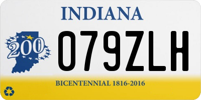 IN license plate 079ZLH