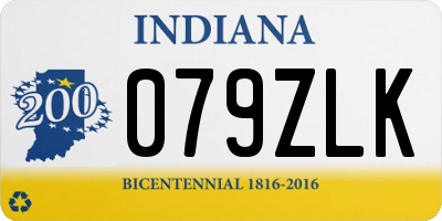 IN license plate 079ZLK