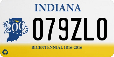IN license plate 079ZLO