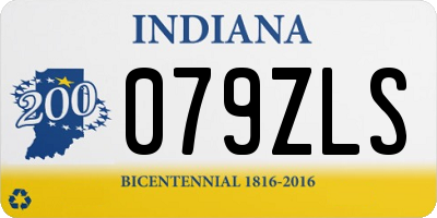 IN license plate 079ZLS