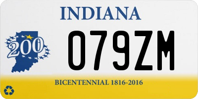 IN license plate 079ZM