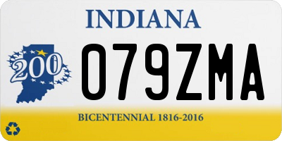 IN license plate 079ZMA