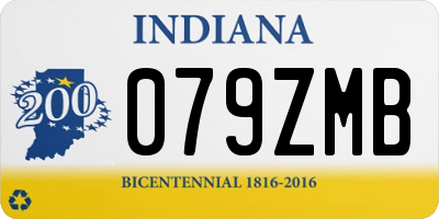 IN license plate 079ZMB