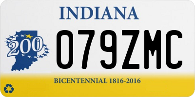 IN license plate 079ZMC
