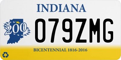 IN license plate 079ZMG