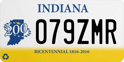 IN license plate 079ZMR