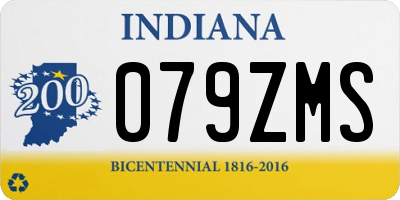 IN license plate 079ZMS
