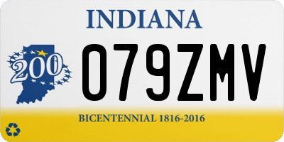IN license plate 079ZMV