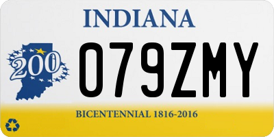 IN license plate 079ZMY