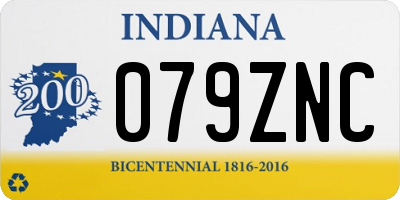 IN license plate 079ZNC