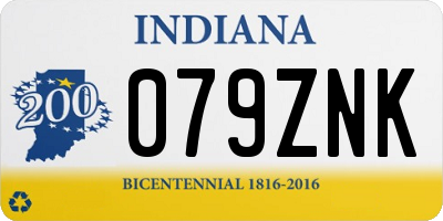 IN license plate 079ZNK