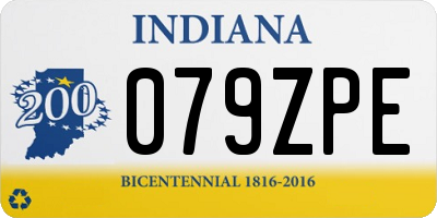 IN license plate 079ZPE