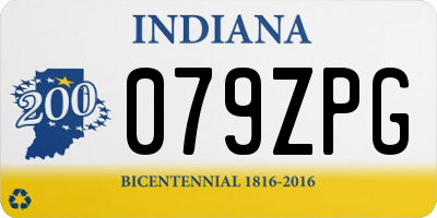 IN license plate 079ZPG