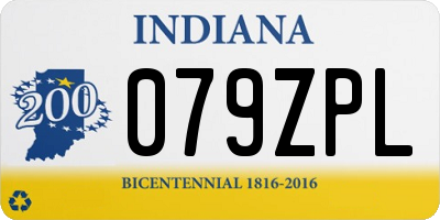 IN license plate 079ZPL