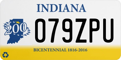 IN license plate 079ZPU