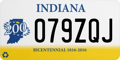 IN license plate 079ZQJ