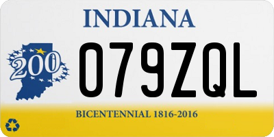 IN license plate 079ZQL