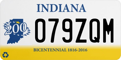 IN license plate 079ZQM