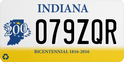 IN license plate 079ZQR
