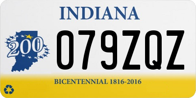 IN license plate 079ZQZ