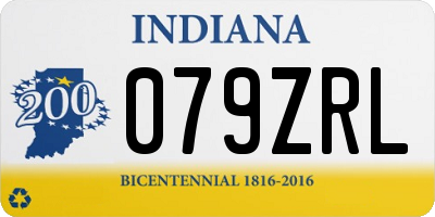 IN license plate 079ZRL
