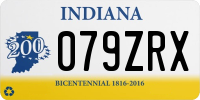 IN license plate 079ZRX
