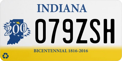 IN license plate 079ZSH
