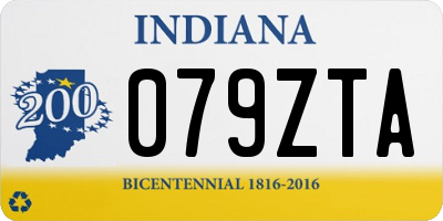 IN license plate 079ZTA