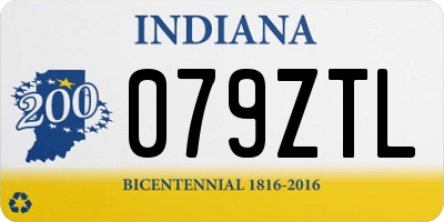 IN license plate 079ZTL