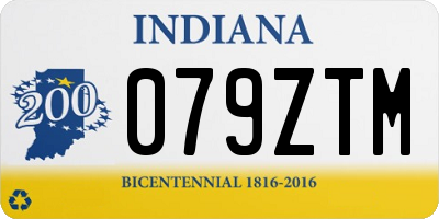 IN license plate 079ZTM