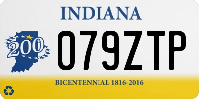 IN license plate 079ZTP
