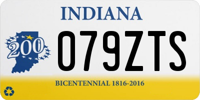 IN license plate 079ZTS