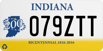 IN license plate 079ZTT