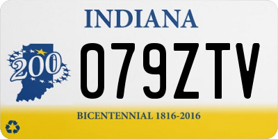 IN license plate 079ZTV