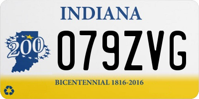IN license plate 079ZVG