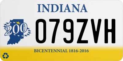 IN license plate 079ZVH