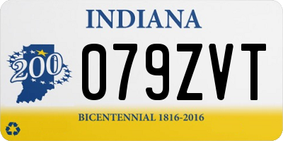 IN license plate 079ZVT
