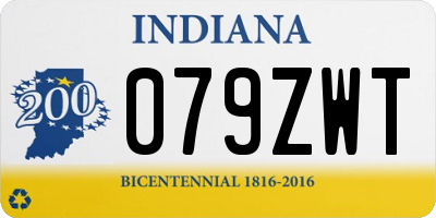 IN license plate 079ZWT