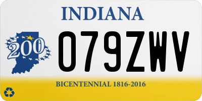 IN license plate 079ZWV