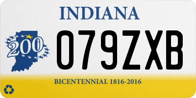 IN license plate 079ZXB