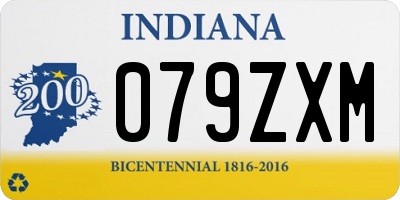 IN license plate 079ZXM