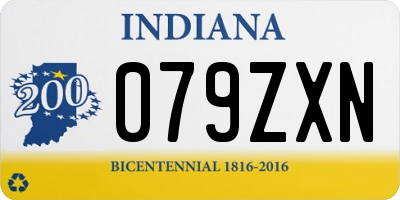 IN license plate 079ZXN