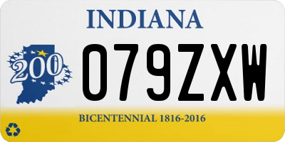 IN license plate 079ZXW